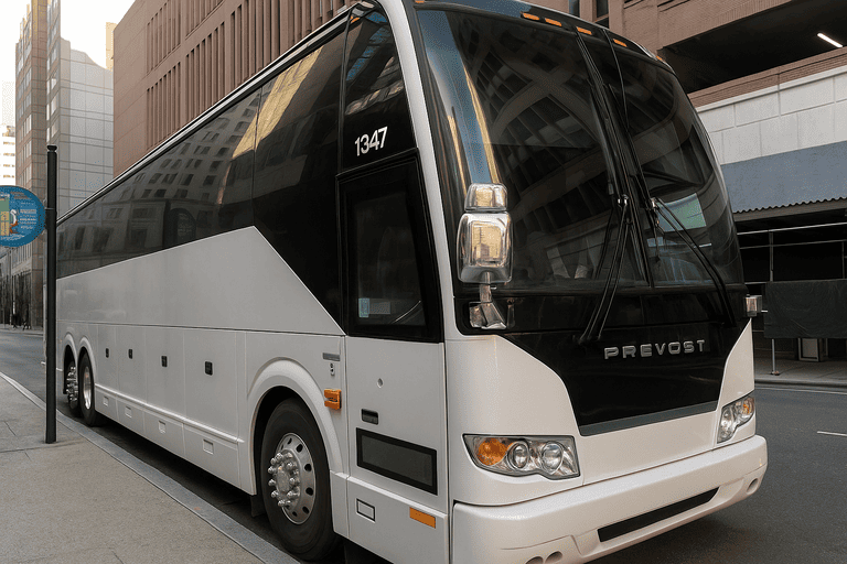 a Charter Bus Rental Bayonne coach bus