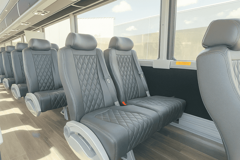 interior of Charter Bus Rental Bayonne charter bus